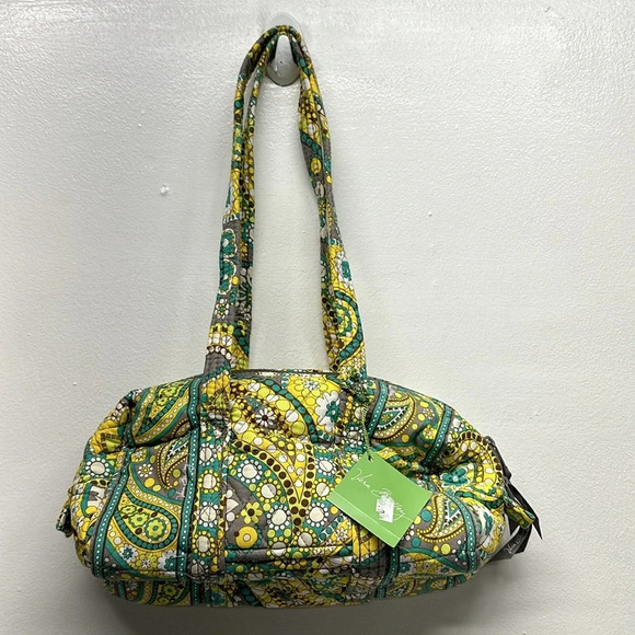 Vera Bradley Lemon Parfait Purse Handbag Shoulder Bag Retired Pattern Yellow New - Picture 1 of 9